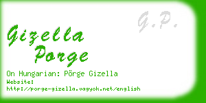 gizella porge business card