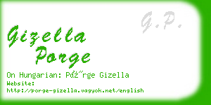 gizella porge business card